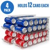 Soda Can Organizer with Lids, Stackable Soda Can Dispenser for