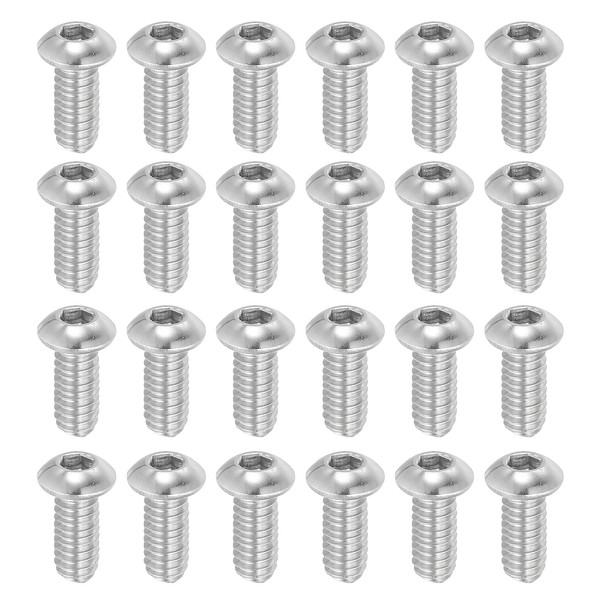 PATIKIL 20pcs 1/4-20x5/8" Button Head Socket Cap Bolts 304 Stainless