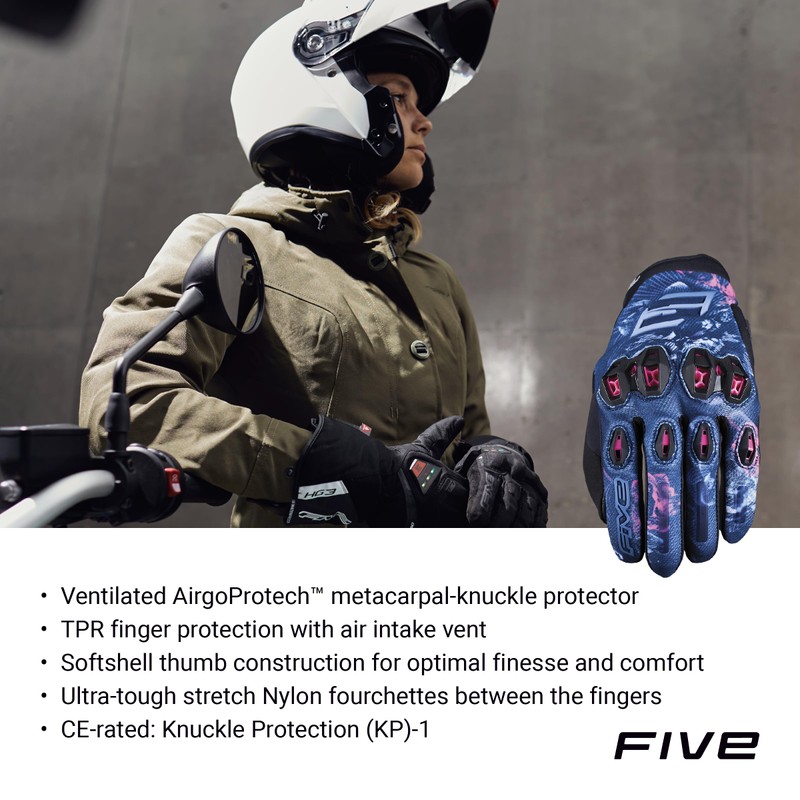 FIVE GLOVES Stunt EVO 2 Motorcycle Gloves for Women -