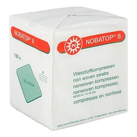 Nobatop, 8 Compresses, 10x10cm Non-Sterile, 100 Piece Compress