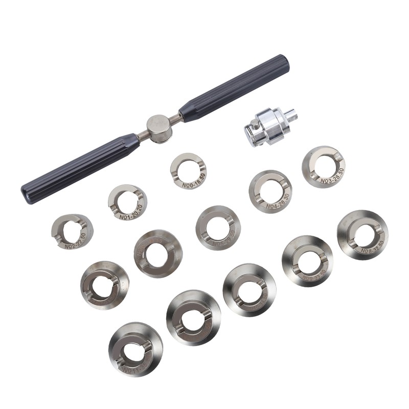 Watch Back Case Cover Opener Remover Wrench with 18.5‑36.5mm Dies