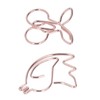 100Pcs Cute Paper Clips Cherry Hummingbird Style Electroplated Metal Gold