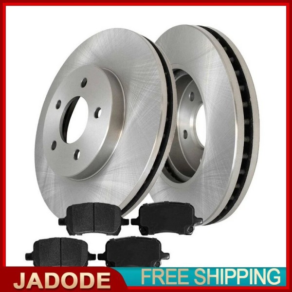 JADODE Front Brake Rotors and Brake Pads R-55093 For Chevy