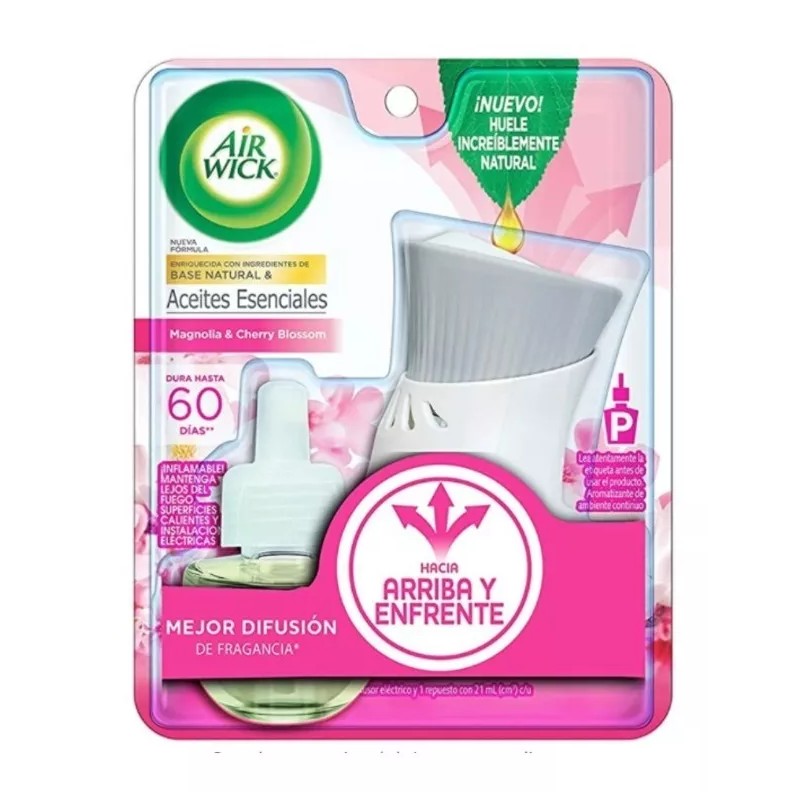 Air Wick Aromatizante Eléctrico Airwick Aceite Magnolia Cherry Aparato Y