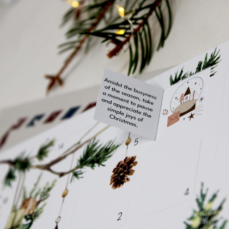 Advent Calendars as Christmas Cards Set of 3 Mindfulness Advent