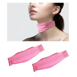 2Pcs Trach Covers for Tracheostomy Neck Stoma Cover Breathable Dust- Proof Shield Neck Trachea Protector Adjustable Tracheostomy Supplies Reusable Tracheostomy Care Kits for Men and Women (Pink)