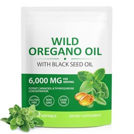 Oil of Oregano with Black Seed Oil - 120 Softgels - 2 in 1 Oregano Supplement, Non-GMO, Plant Based