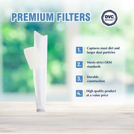 DVC Replacement Pre and Post Vacuum Filter 5301ER for Windsor Sensor, SEBO Automatic X, Essential G series uprights and Kenmore Professional Upright Vacuum | Includes 2 Micro-Lined Vacuum Filters