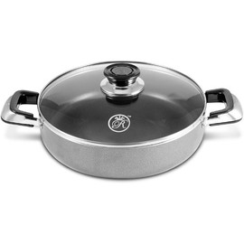 Royal Cook Heavy Gauge Aluminum Non-Stick Low Stock Pot, 12-Inch