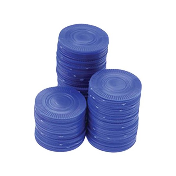 U.S. Toy Poker Chips Card Game (100 Bags), Blue