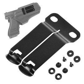 NIRIAHO Metal Monoblock Belt Clip,Tactical Holster Belt Clip Clasp Fit for 1.5" IWB Belts,Holster Clips for Concealed Carry with Mounting Screws,Metal Mounting Hardware for Holsters,Knife Sheaths