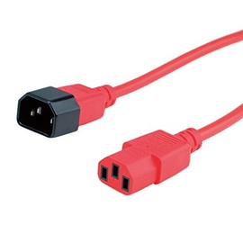 ROLINE Apparatus Connection Cable, IEC 320 C14 - C13, Red, 1.8 m