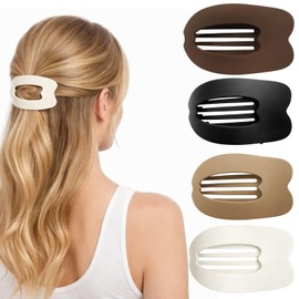 4-Pack Duckbill Hair Clips for Women,Flat Claw Design,Solid Color,Casual Elegant for Thick or Thin Hair,Suitable for All Hair Lengths