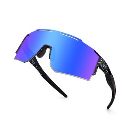 OULIQI Cycling Glasses Polarised Sunglasses Sports Glasses Men Women UV400 Sports Glasses Quick Glasses Outdoor Sports Fishing Cycling Running (1 Lens)