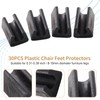 Bivethoi 30PCS Plastic Chair Feet Protectors 10mm Plastic Cap, Bar