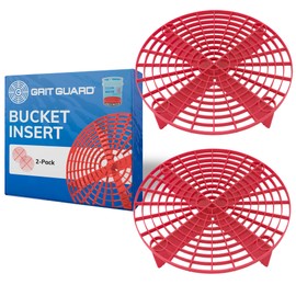 Grit Guard The Original Red Bucket Insert (2 Pack) | 10" Diameter Car Wash Bucket Guard for Car Washing & Detailing | Compatible with 3.5, 4, 5 and 6 Gallon Buckets