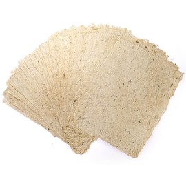 ZENFUN 60 Sheets Mulberry Paper, Handmade Paper Sheets for Crafts, 12" x 16" Natural Fiber Texture Paper, Chinese Style Handmade, Wood Fiber Craft Paper for Painting, DIY Crafts, Scrapbooking