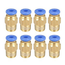 sourcing map Pneumatic Quick Connect Screw G 1/8 Inch Male x 4 mm Tube Pack of 8