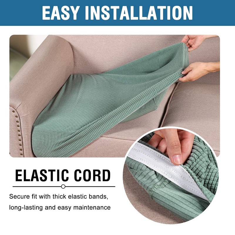 H.VERSAILTEX Super Stretch Individual Seat Cushion Covers Sofa Covers Couch