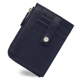 Couth Fragment Case, Mini Wallet, Card Case, Coin Purse, Genuine Leather, Thin, Small, Compact, L-shaped Zipper, navy