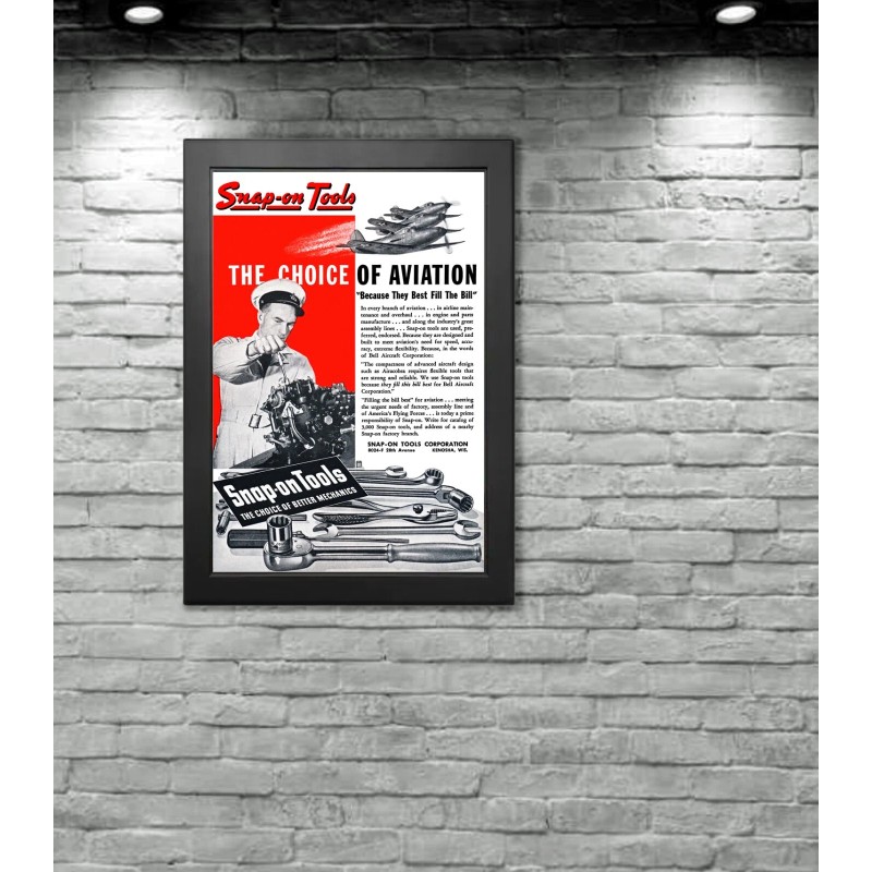 Snap-On Tools 1943 Aviation Tools Vintage-Style Poster