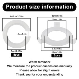 14 Pack Lamp Shade Reducer Ring White, Lamp Shade Adapter Ring E27 to E14, Light Converter Ring Washer Plastic for Lampshade Adaptor Socket Replacement Fittings