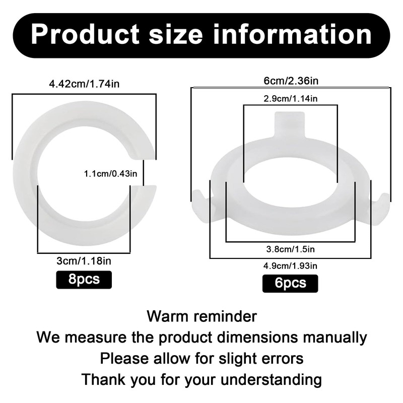 14 Pack Lamp Shade Reducer Ring White, Lamp Shade Adapter