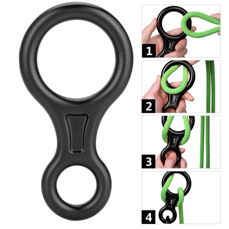 Climbing Rappel, Aluminum Alloy Peak Rescue Terminal 8 Descender Belaying