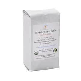 Purelife Mold-Free Coffee for Enemas- WHOLE BEAN - Medium Air Roast -100% Organic / Gerson Recommended - Ships Direct and Fresh From Purelife Enema