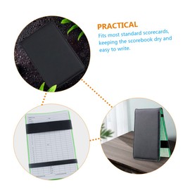 BESPORTBLE 2pcs Professional Portable Golf Scorebook Pu Leather Score Keeping Book for Accurate Score Recording Compact Design -Open Feature Golf for Enthusiasts
