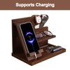 Yoljun Bedside Organiser for Him, Phone Docking Station Wooden Desk
