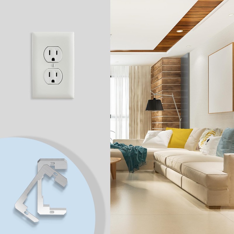 2 Pack Outlet Spacer, Metal Flush Fit Device Leveling Plates