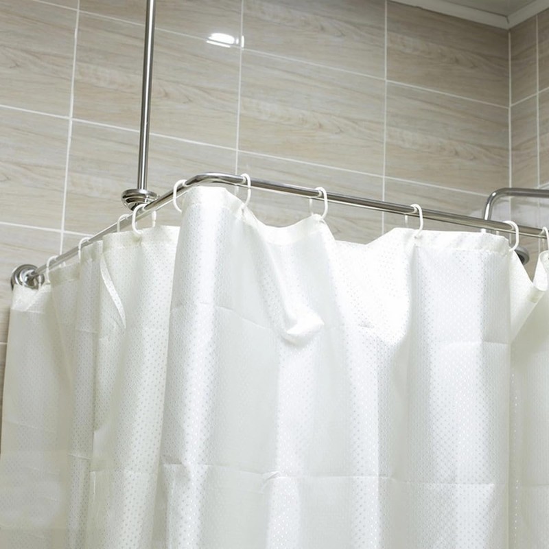 36Pcs Plastic Shower Curtain Rings White Shower Curtain Hooks for