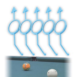 OSZKO 5-Pack Precision Pool Aiming Aid (Blue), Billiards Training Tool & Practice Marker for Beginners, Adjustable Sight Guide for Ghost Ball & Angle Shots