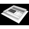 HVAC Premium 8''w X 4''h 3-Way Aluminum Curved Blade Adjustable