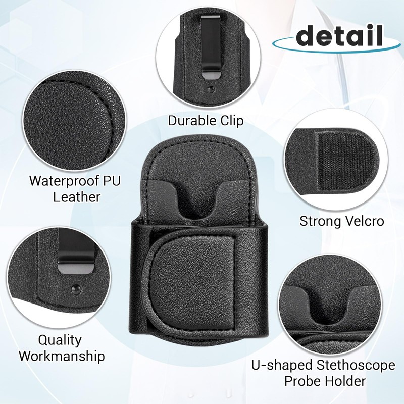 PU Stethoscope Holster, Universal Stethoscope Holder, Stethoscope Holder Hip Clip,
