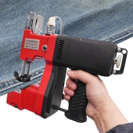 Sewing Machine 1800 Rpm Handheld Electric Bag Closer Stitcher Packing Machine Industrial Sewing Machine Bag Stitcher for Woven Bags, Cloth Bags, Paper Bags, Leather Materials, Two Secant Modes