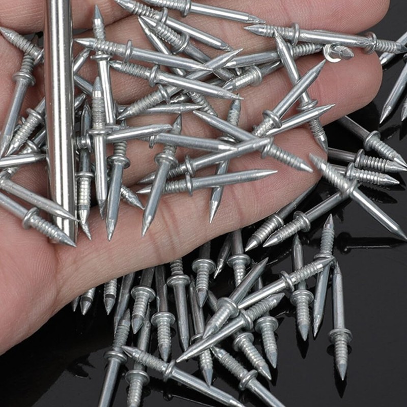 NAVESO 100PCS Double-Head Skirting Thread Seamless Nail, No Trace Skirting