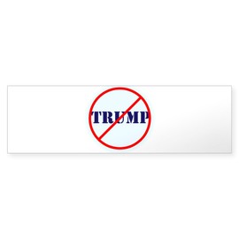 CafePress Anti Trump, No Trump 10"x3" Rectangle Vinyl Bumper Sticker Car Decal