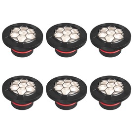 GKOLED 6-Pack Low Voltage Dimmable In-Ground Lights, 7W Grated Top Well Light, 12V AC/DC LED Outdoor Paver Landscape Lighting for Pathway Garden, Die-cast Aluminum, Black Powder Coated Finish, IP67