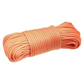 Zodazoqa 550 Paracord 100FT, Heavy-Duty Strong Rope Parachute Cord, High Strength - 5/32 in x 100 ft (4mm x 30m),Outdoor Camping Gear Tent Rope (Orange, 100 ft)