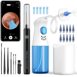 Qimic Qimic Ear Wax Removal Kit - Ear Cleaner with Camera - Irrigation Flushing System Features 10 Tips & Basin, Earwax Removal Tool for Cleaning Wax Build-up