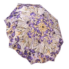 Galleria-Van Gogh Irises Auto-Open/Close Large Portable Rain Folding Umbrella