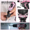 Bielmeier 20V 236Pcs Cordless Pink Drill Set - Essential Women's