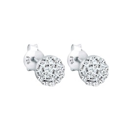 Elli Women's 925 Sterling Silver Xilion Cut Crystal Stud Earrings