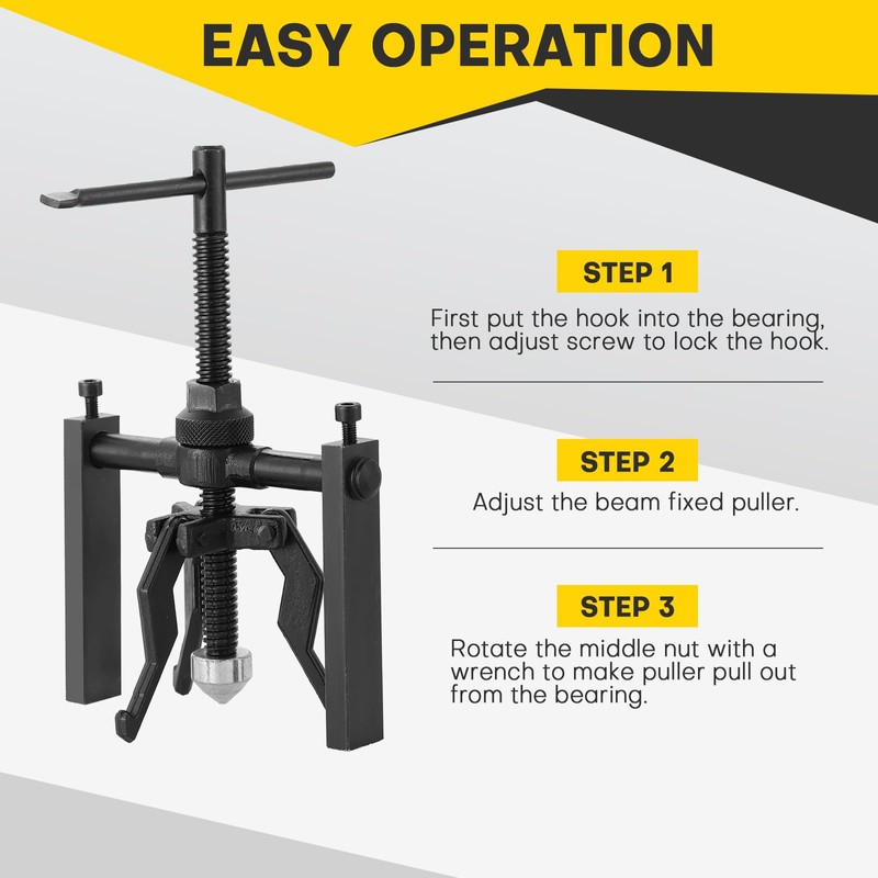 Acymner 3 Jaw Inner Bearing Puller Set | Blind Bearing