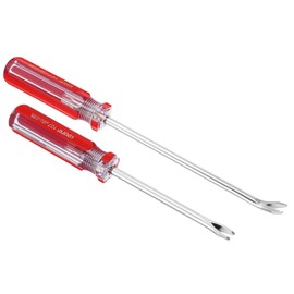 PATIKIL Upholstery Staple Remover, 6" V Curved 4" V Straight Construction Staple Puller Staple Nail Tack Tool for Furniture Wooden Floor Photo Frame, Red