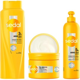 Shampoo Sedal Toque de Seda + Mascarilla y Crema para Peinar - Rutina 3 pasos 620 ml