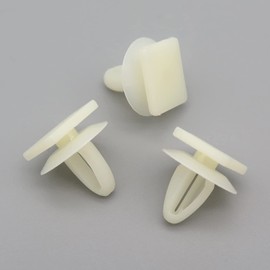 VVO Fasteners White Plastic Clips Side Skirts Sill Trim Compatible with Some Mitsubishi FTO Colt (Pack of 10 Clips)