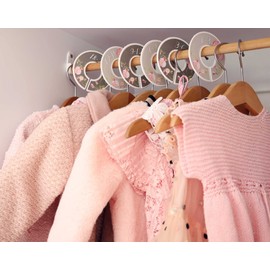 Mumsy Goose Nursery Closet Dividers, Closet Organizers, Baby Girl Clothes Organizers Pink Grey Floral